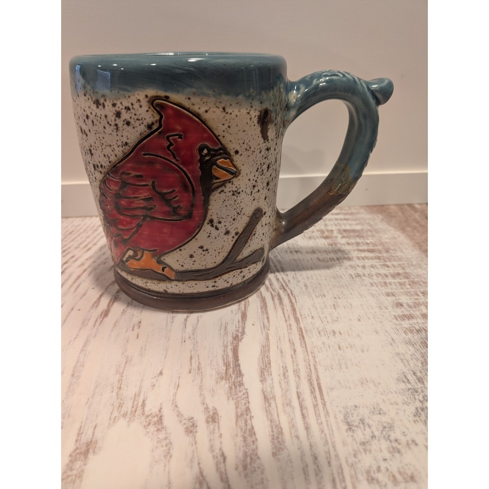 Wolf Creek Pottery Cardinal Coffee Mug 14 Oz Handcrafted Studio Art Pottery 2025